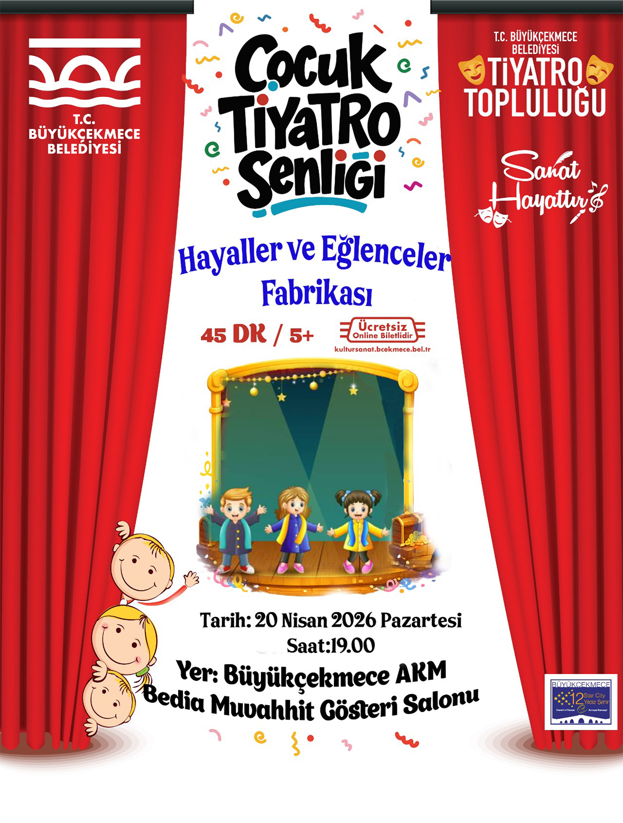 Çocuk Tiyatro Şenliği Hayaller Ve Eğlenceler Fabrikası Çocuk Tiyatro Oyunu